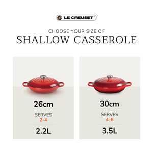 Le Creuset Signature Sea Salt Cast Iron Shallow Casserole 26cm